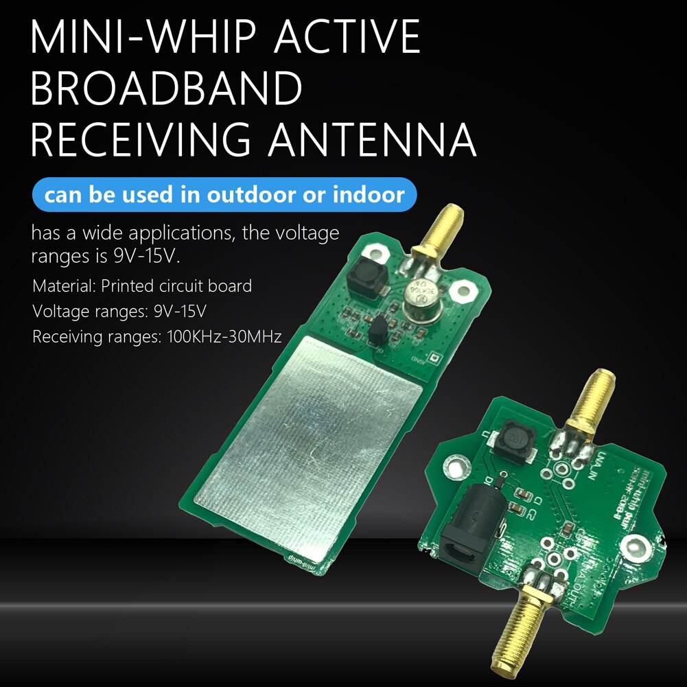 Mini-Whip 100KHz-30MHz MF HF VHF SDR MiniWhip Indoor Outdoor Shortwave Assembled Active Antenna Set Active Antenna Set