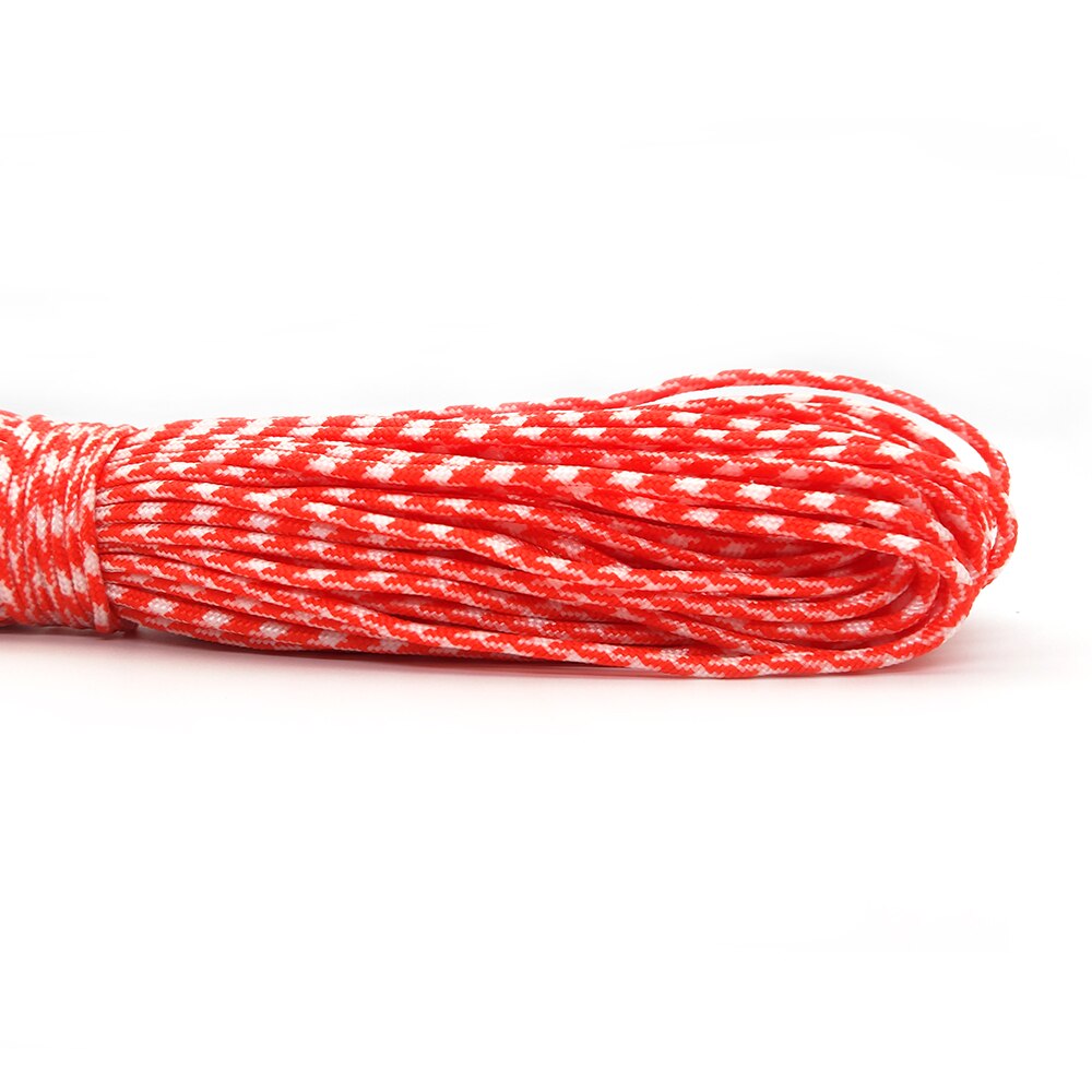 100 kolorów Paracord 2mm 25FT 50FT 100FT liny 1 Strand Paracorde na świeżym powietrzu sprzęt do survivalu bielizny DIY bransoletka hurtownia: 255 / 100ft