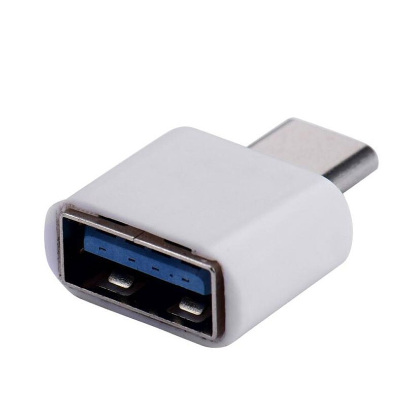 Universal Usb To Type C Adapter For Android Mobile Mini Type-C Jack Splitter smartphone USB C Connectors OTG Converter: White
