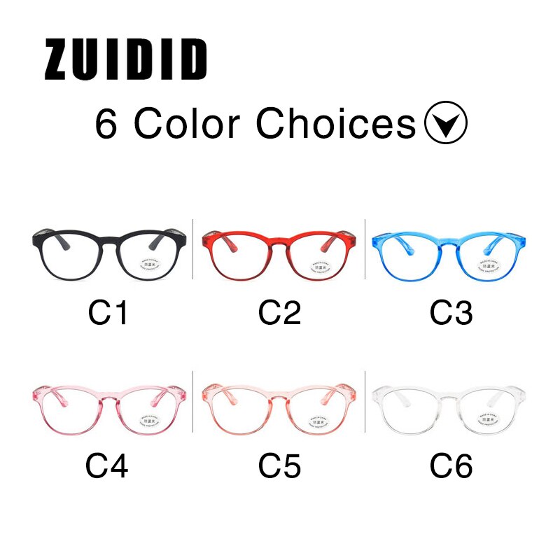 ZUIDID Blue Light Blocking Kids Glasses Spectacles Anti Eyestrain Decorative Eyewear Child Girl Optical Lens Round Eyeglass Boys