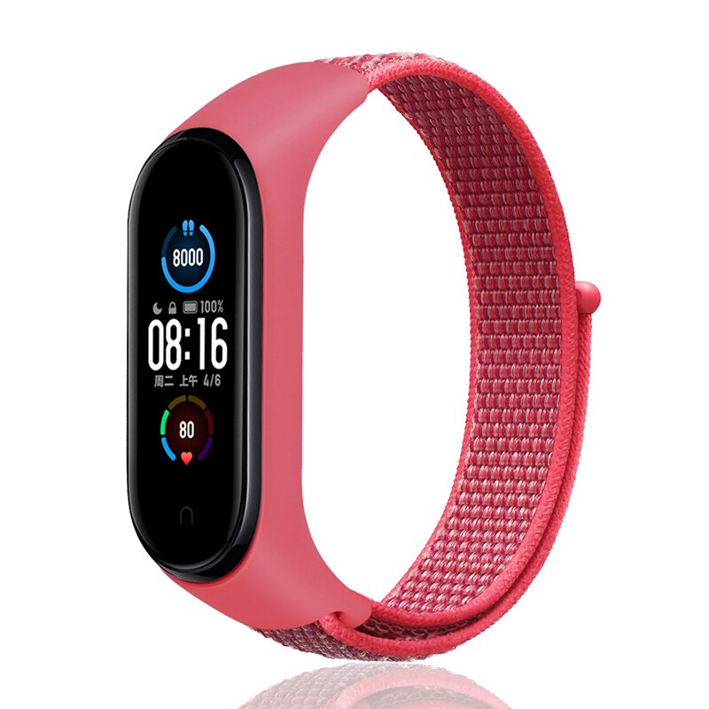 Bracelet de rechange pour xiaomi mi band 6, boucle en Nylon, accessoires pour montre connectée Mi band 5 4 3 7