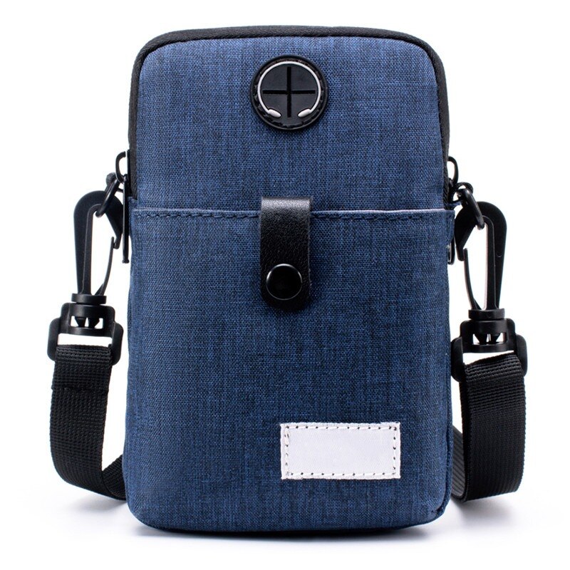 Herren Bote Tasche Umhängetasche Schulter Taschen Reisetasche Mann Geldbörse Kleine Schlinge Pack für Arbeit Geschäft: Blau-2