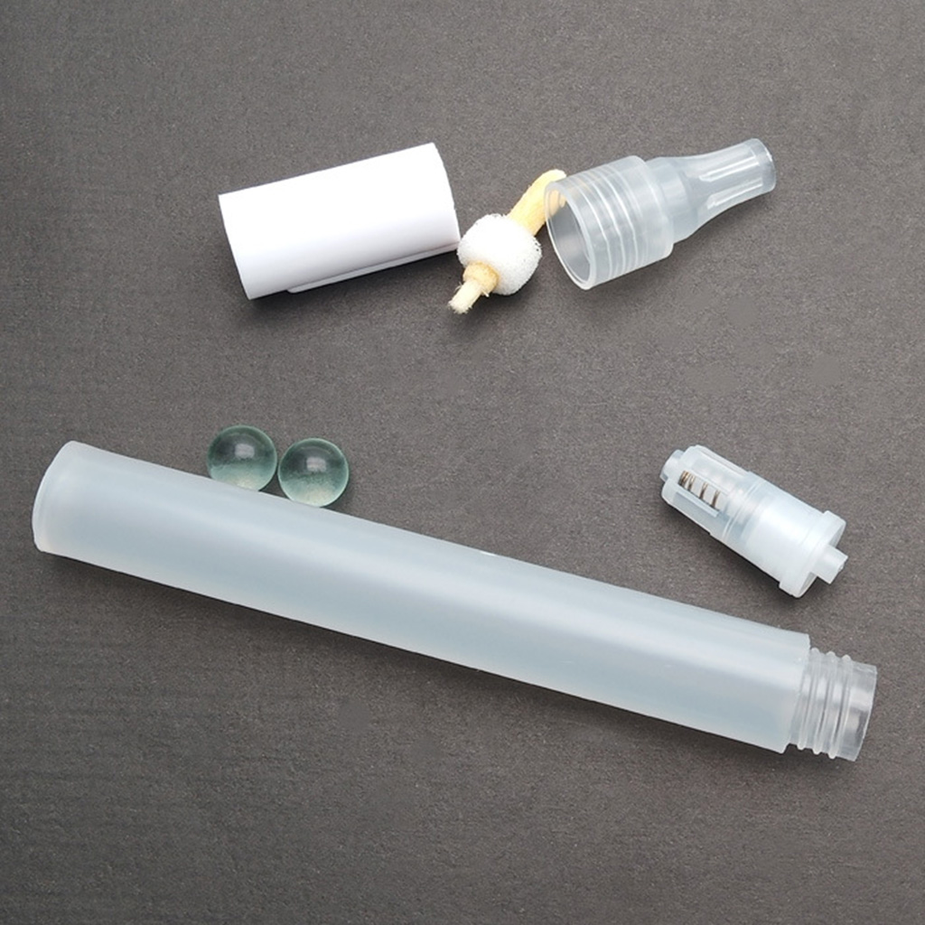 Bolígrafos de punta plana para pintar, rotuladores de plástico de 3mm, redondos, acrílicos, acuarelas, tinta de tubo en blanco, recarga de plumas
