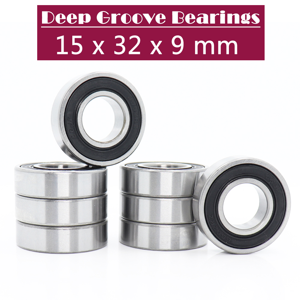 6002RS Bearing ( 8 PCS ) 15*32*9 mm Deep Groove 6002-2RS Ball Bearings 6002RZ 180102 RZ RS 6002 2RS EMQ