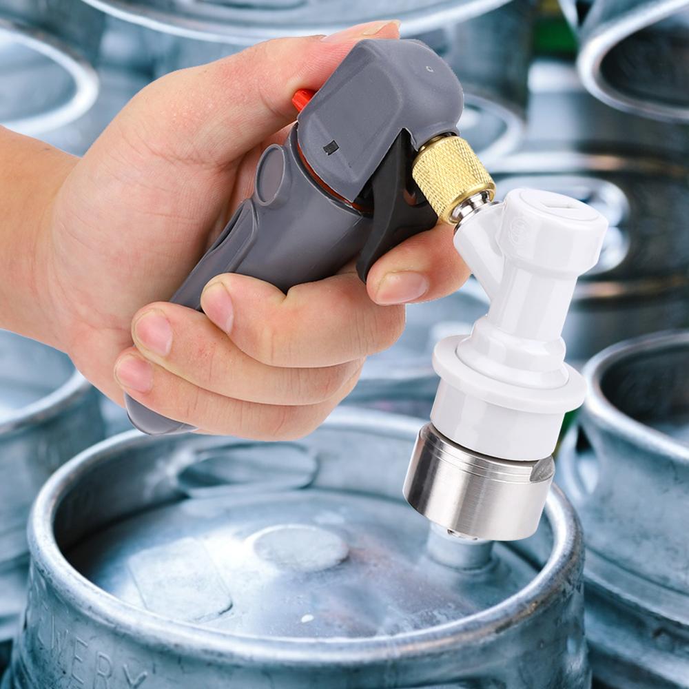 Handhold Pressurizer CO2 Keg Charger Kit with Carbonation for Beer Brewing Soda Drink with Bucket Connector Inflator Gauge