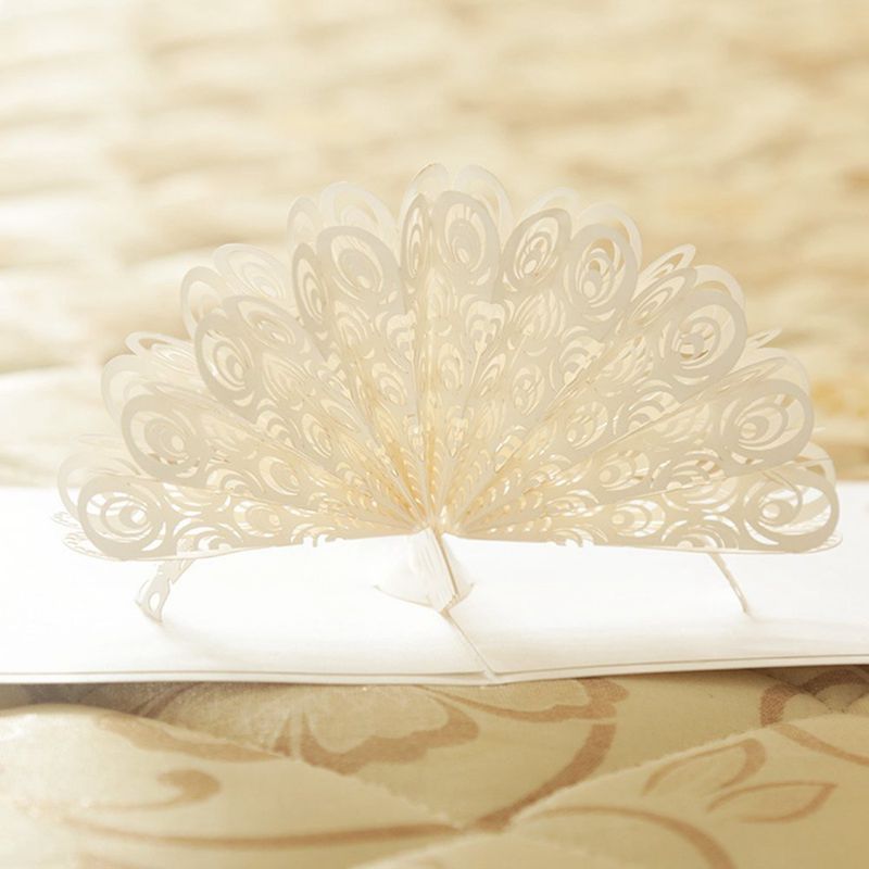 3d pauw-verjaardagskaarten voor vrouw, man, kinderen, valentijnsdagkaart, handgemaakte jubileum-trouwkaarten, gelukkig jaar, afgestudeerd