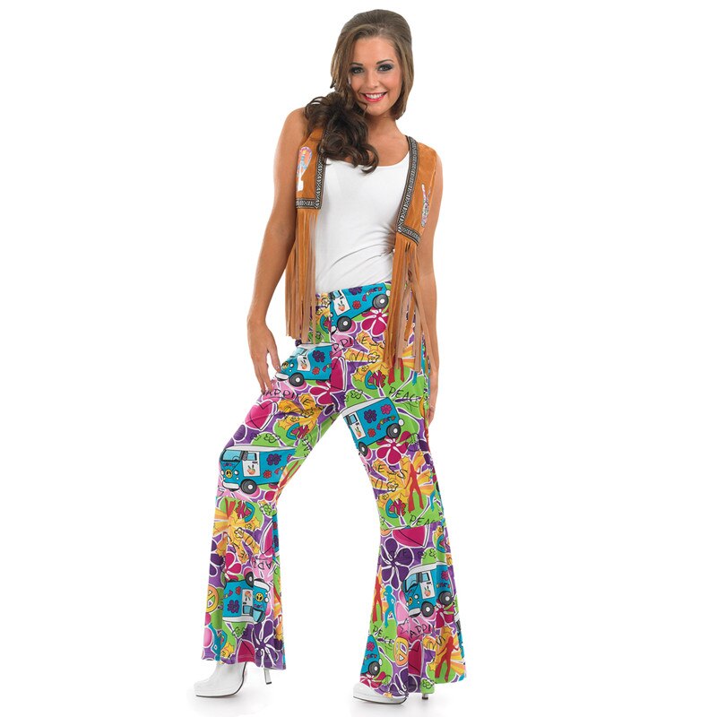 Mannen/Vrouwen 60S/70S Retro Hippie Groovy Dansen Groovy Hippy Disco Fancy Dress Up Kostuum Bellbottoms masquerade Party Kostuums