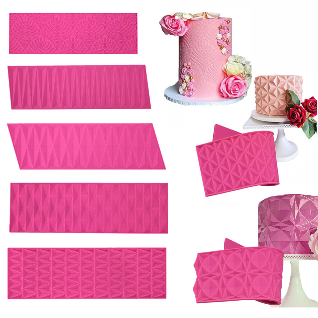 3D Origami Silicone Cake Lace Mold Fondant Moulds Cake Decorating Tool Border Decoration Lace Mold kitchen Bakeware