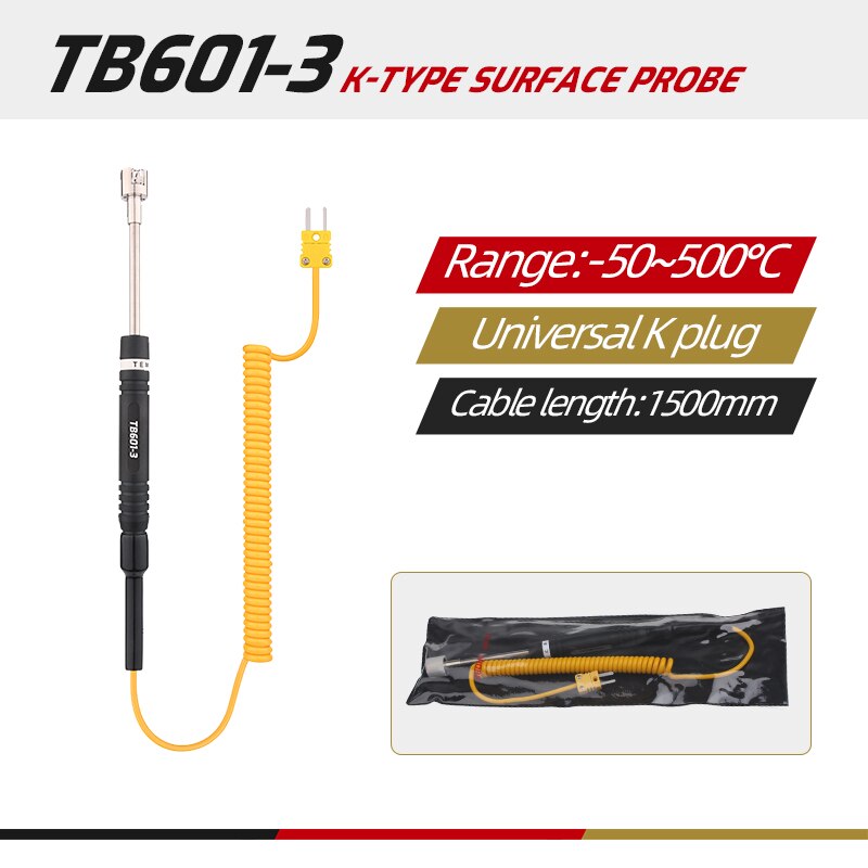 TASI – sonde de Thermocouple de Type K/J, pour la mesure de la température, 1500mm, capteur industriel, série TB601 TB604: TB601-3