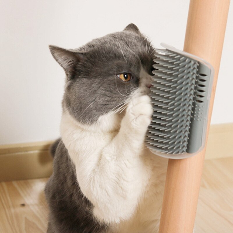 Praktische huisdier kat wrijven haar kattenkam zelfbediening wrijven iterator hoek massage borstel krabben jeuk naald speelgoed benodigdheden