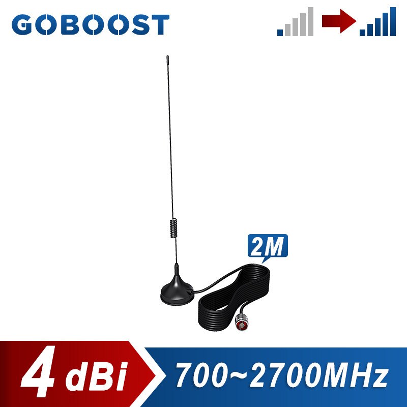 GOBOOST 2G 3G 4G 4dBi Antenna a ventosa CDMA GSM AWS PCS DCS WCDMA LTE con uso maschio 2M N per ripetitore auto