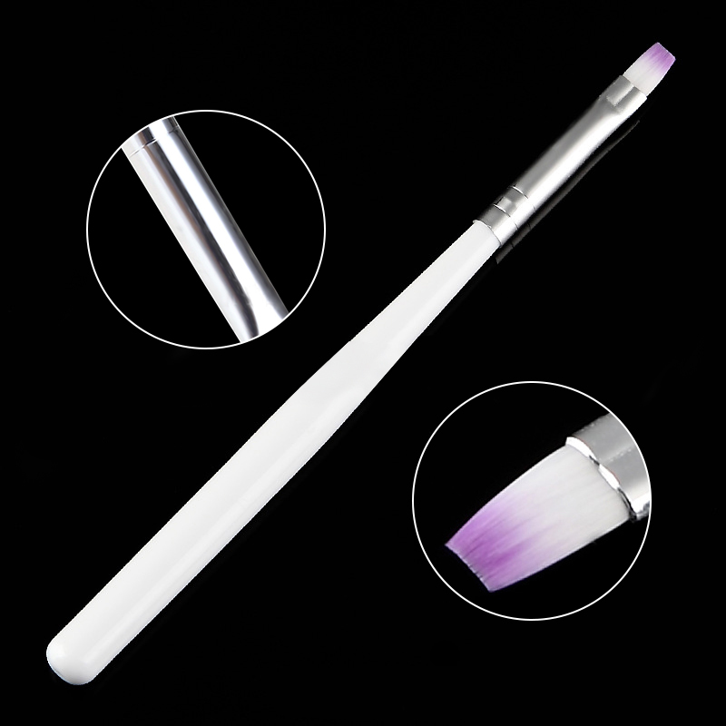 Nagel liner uv kwast schilderen gradiënt tekenen nagel kwasten witte handgreep nail art pen gereedschap
