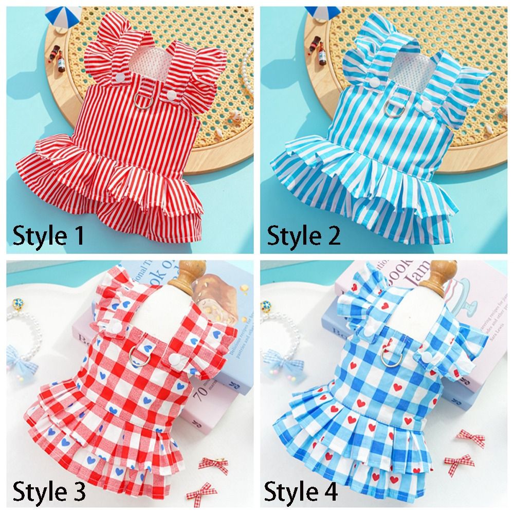 Vestiti per animali domestici con maniche volanti alla moda, gonna da principessa per gatti morbidi e carini, gilet estivo traspirante per cani per gatti cuccioli
