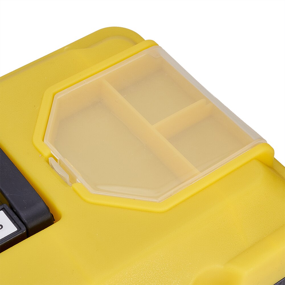 17inch Plastic Toolbox with Tray Compartment Tote Tool Box Parts PVC Case Chest Storage 1pcs No Tools Included