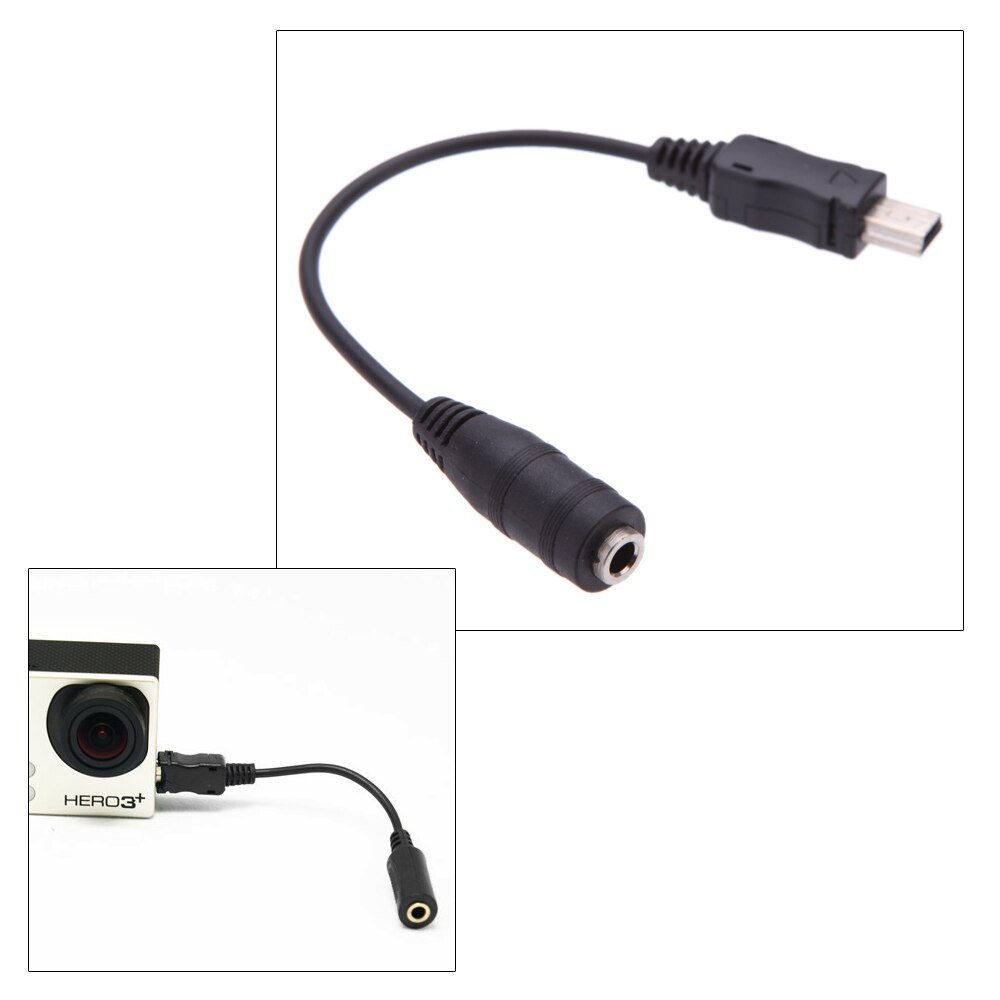 Mini Usb Naar 3.5Mm Mic Microfoon Adapter Kabel Koord Voor Gopro Hd Hero 1 2 3 3 + 4 camera