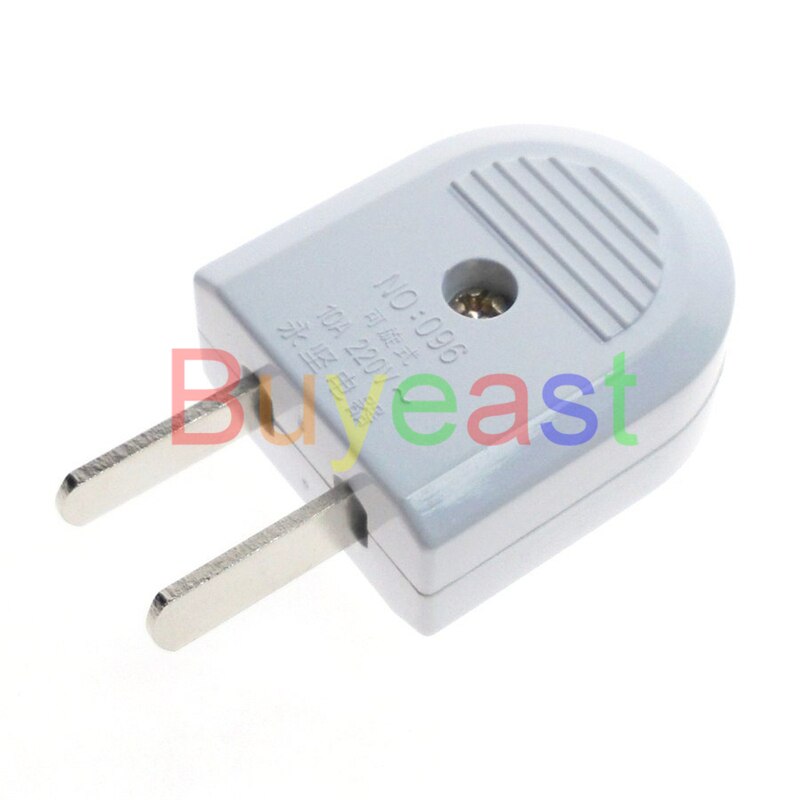5 x Australian, Zealand, China 2 Flat Pin DIY Rewireable Power Plug AC100~220V 10A White Color