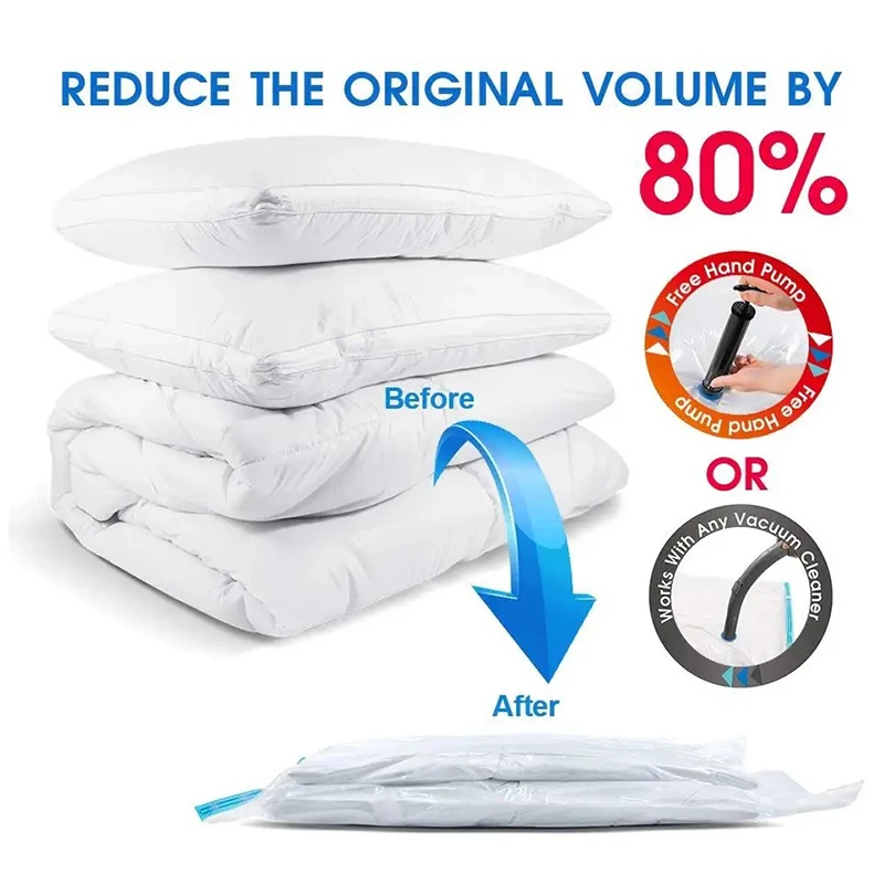 3/5PCS Vacuüm Opbergzakken Voor Kleding, Beddengoed, Ruimtebesparende Zakken Opslag Vacuüm Seal Pakket, opvouwbare Gecomprimeerde Organizer Bag