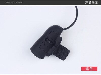 1Pc Zwart 2.4Ghz Usb Draadloze Finger Rings Optical Mouse 1200Dpi Voor Pc Laptop Desktop Draadloze Bluetooth Optische muis Muis: wire