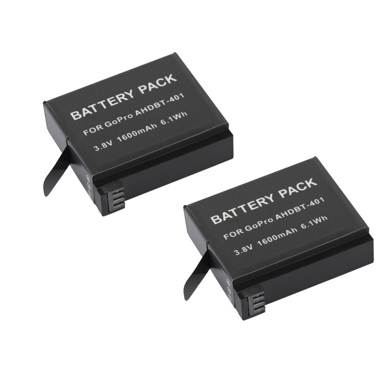 Ahdbt 401 1600Mah 3.7V Voor Go Pro Hero4 AHDBT-401 AHDBT401 Li-Ion Digitale Camera Batterij Voor Gopro 4 Hd hero 4 Batterijen: 2Battery