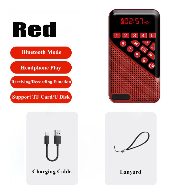 Mini Portable FM Radio Bluetooth 5.0 Music Player ... – Grandado