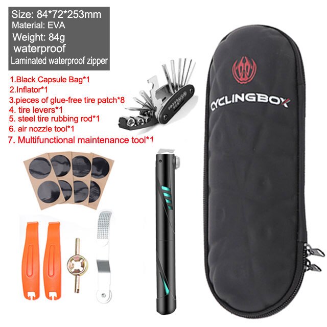 Bicycle Repair Kits Bag Portable Cycling Bicicle Repair Tools Kits Tire Repair Kits Multifunction Tools Bicycle Tools bike patch: Set 04