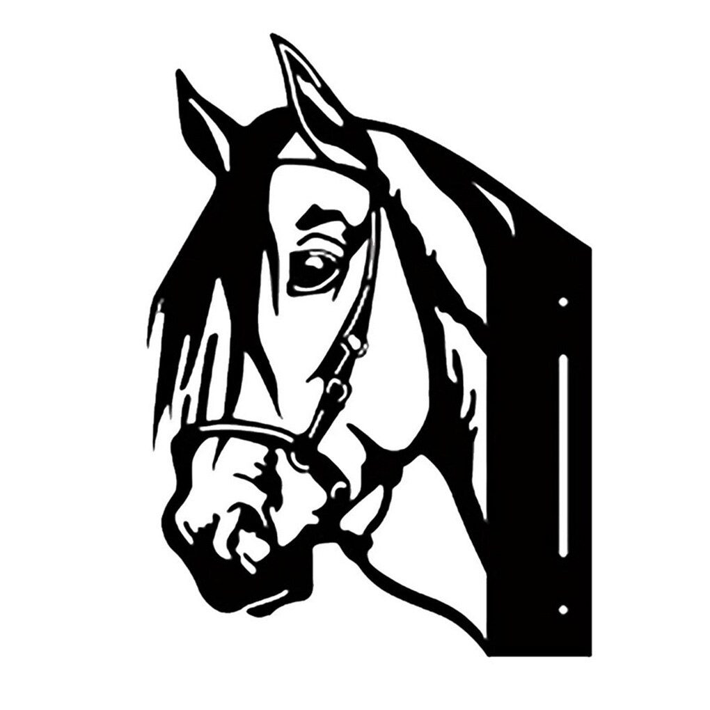 Metalen Gluren Paard Outdoor Tuin Ornamenten Art Farm Yard Muur Boom Hanger Decoratie Tuinbeelden Sculpturen: horse