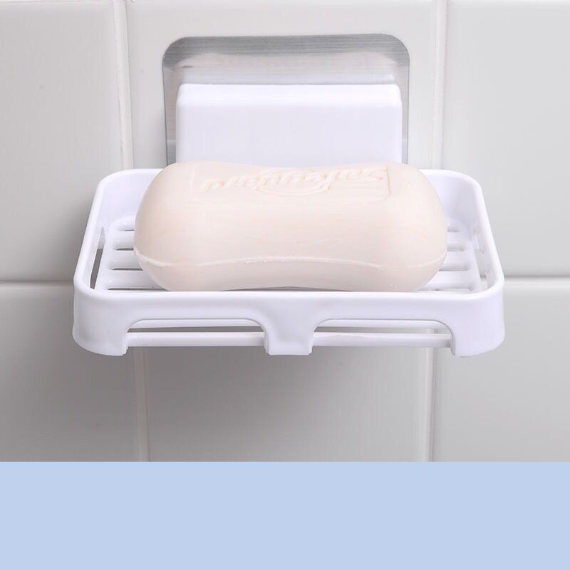 Soap Dishes Drain Wall Mounted Soap Sponge Holder Storage Rack Bathroom Organizer Soap Draining Holder Kitchen Hanging Soap Box