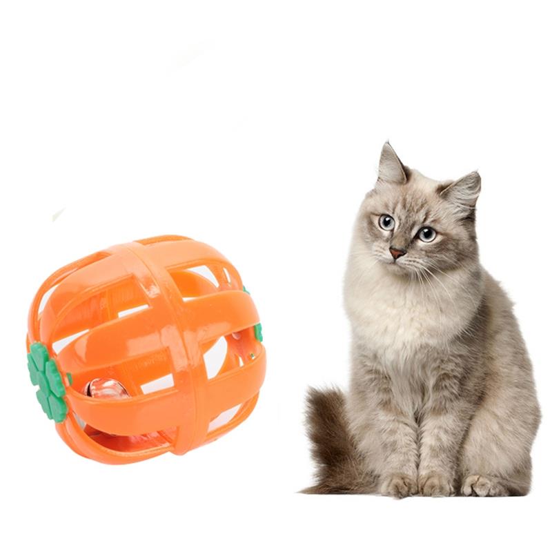 1 Stuk Kat Speelgoed Holle Plastic Kat Chase Bal Speelgoed Kitten Play Bal Met Bel Grappige Huisdier Chase Training ballen Katten Supplies