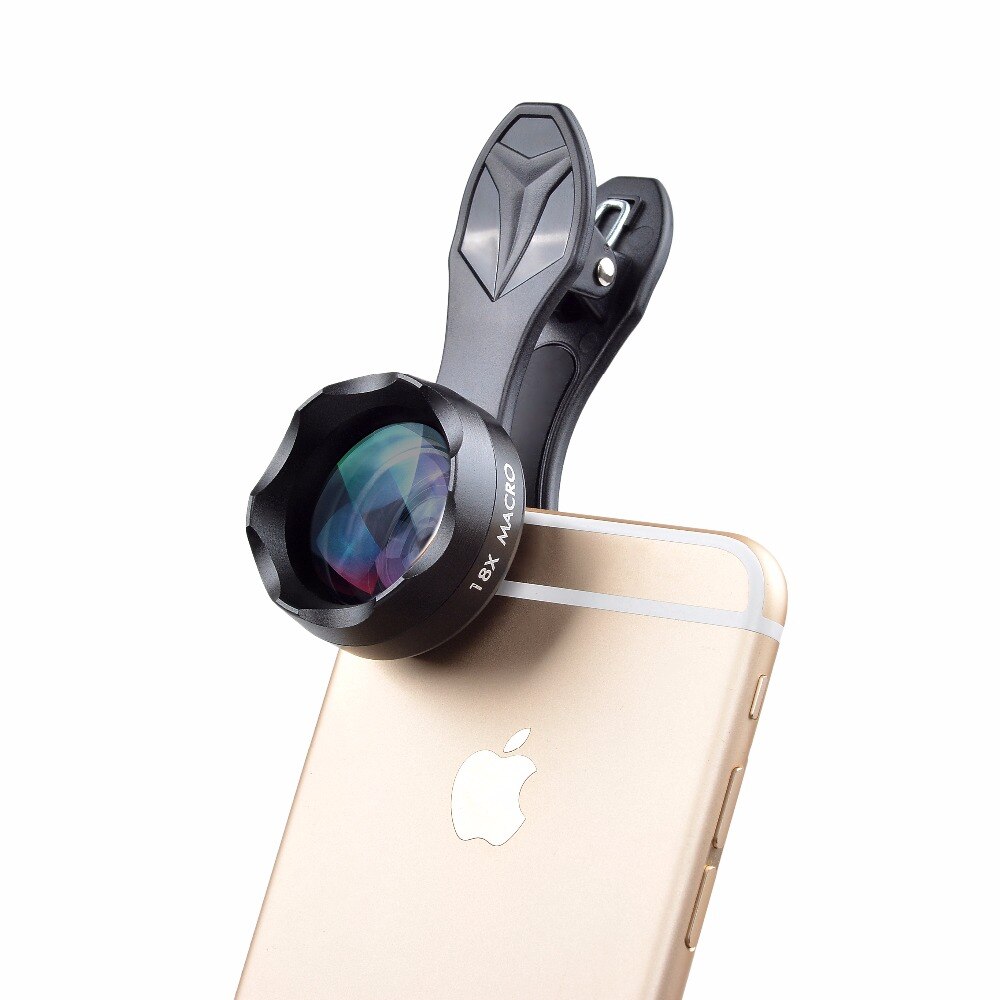 APEXEL-lente Macro de fotografía para teléfono móvil, lente Universal HD 18X para iPhone 6, 7, Xiaomi, Android e IOS