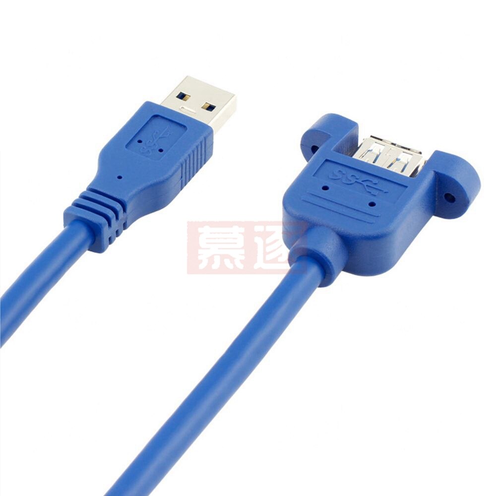 USB Cable 3.0 Extension Male to Female extender cable cord Dual Shielded Screw Panel Mount 0.3M 0.6M 1M 1.5M 3M 5M