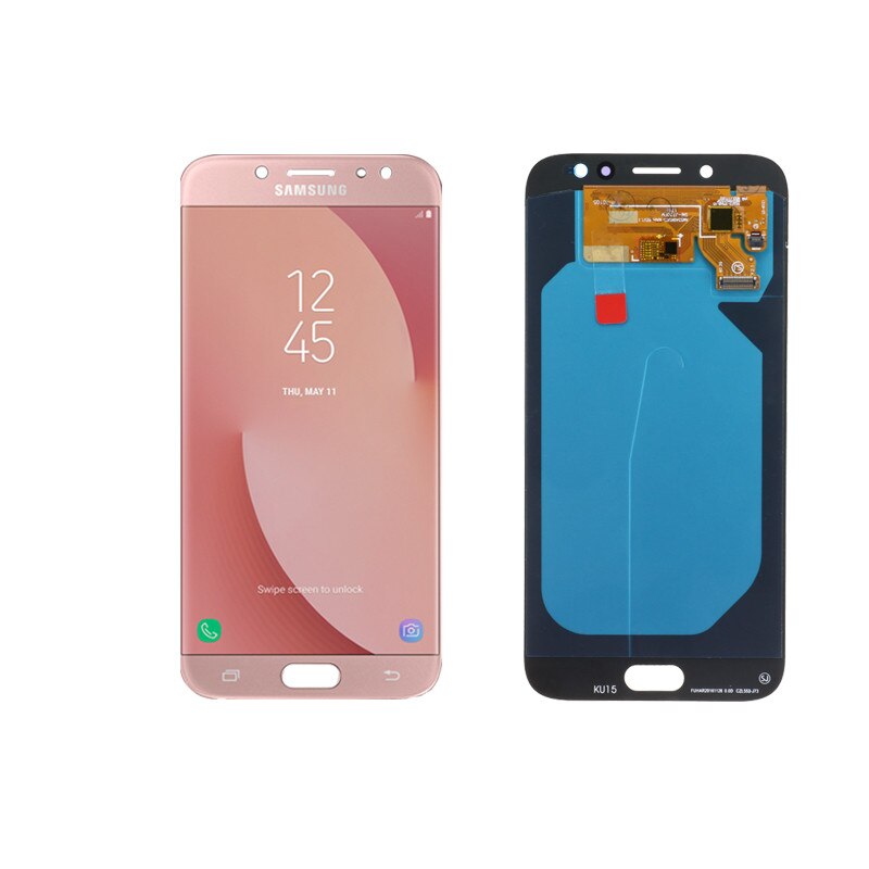 Lcd para samsung galaxy j7 pro 2017 j730 j730fm/ds display touch screen digitador assembléia com ferramentas de vidro temperado filme
