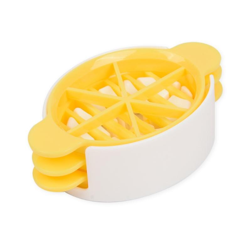 Drie In Een Tarwe Stro Ei Cutter Handige Multifunctionele Split Apparaat Voedsel Divider Slicer Egg Slicer Tool Keuken Gadgets: 1PC Yellow