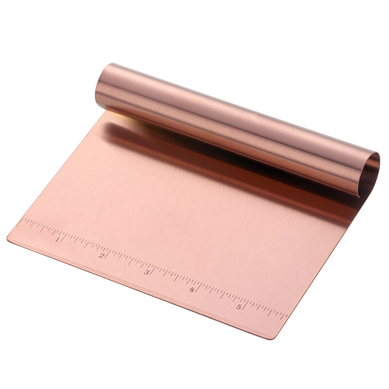 Cortador de masa de acero inoxidable, espátulas de pastelería, utensilios de cocina para cortar pasteles, pan dorado, Pizza, 1/2 Uds.: Rose Gold / 1pcs