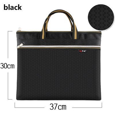 4 Color Commercial Business Document Bag A4 Tote file folder Filing Bag Meeting Bag Side Zipper Pocket office bags for documents: 5