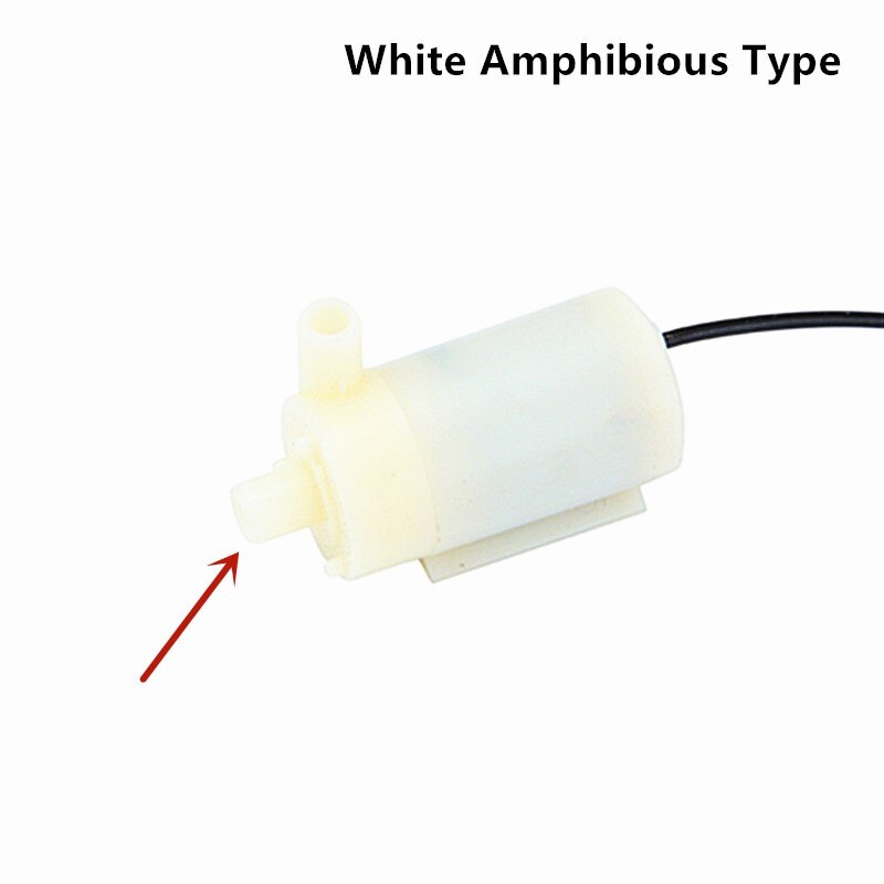1Pc Low Noise Borstelloze Amfibische Micropump 3/4.5V 80-100L/H Micro Dompelpomp Vier Soorten Motor Waterpomp: 1PC White Amphibious