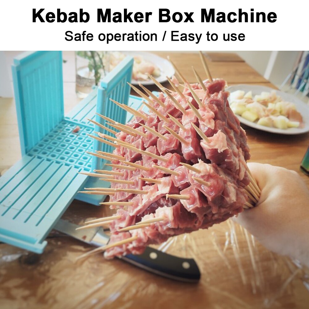 Boîte à brochettes pour Barbecue, 49 trous, pour légumes, bœuf, viande de porc, accessoires