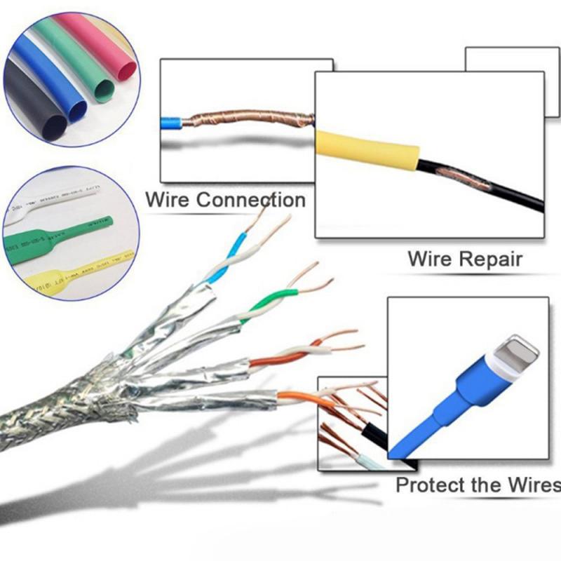 328PCS Heat Shrink Tube Bagged Composite Casing Electrical Insulation Wire Shrinkage Environmental Friendly Flame Retardant
