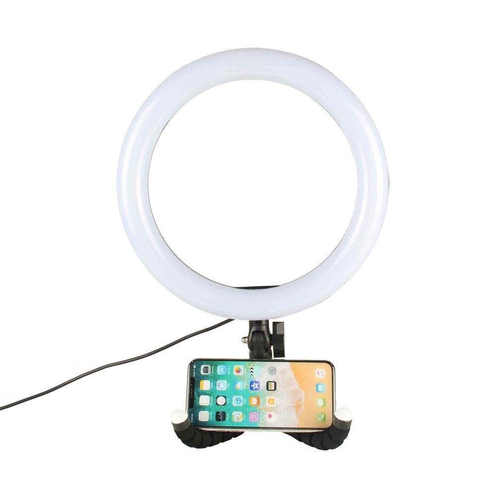 Fotografie Kit LED 16/26cm Selfie Stok Ring Licht Dimbare Camera Telefoon Studio Video Make Lamp met Flexibele octopus Statief