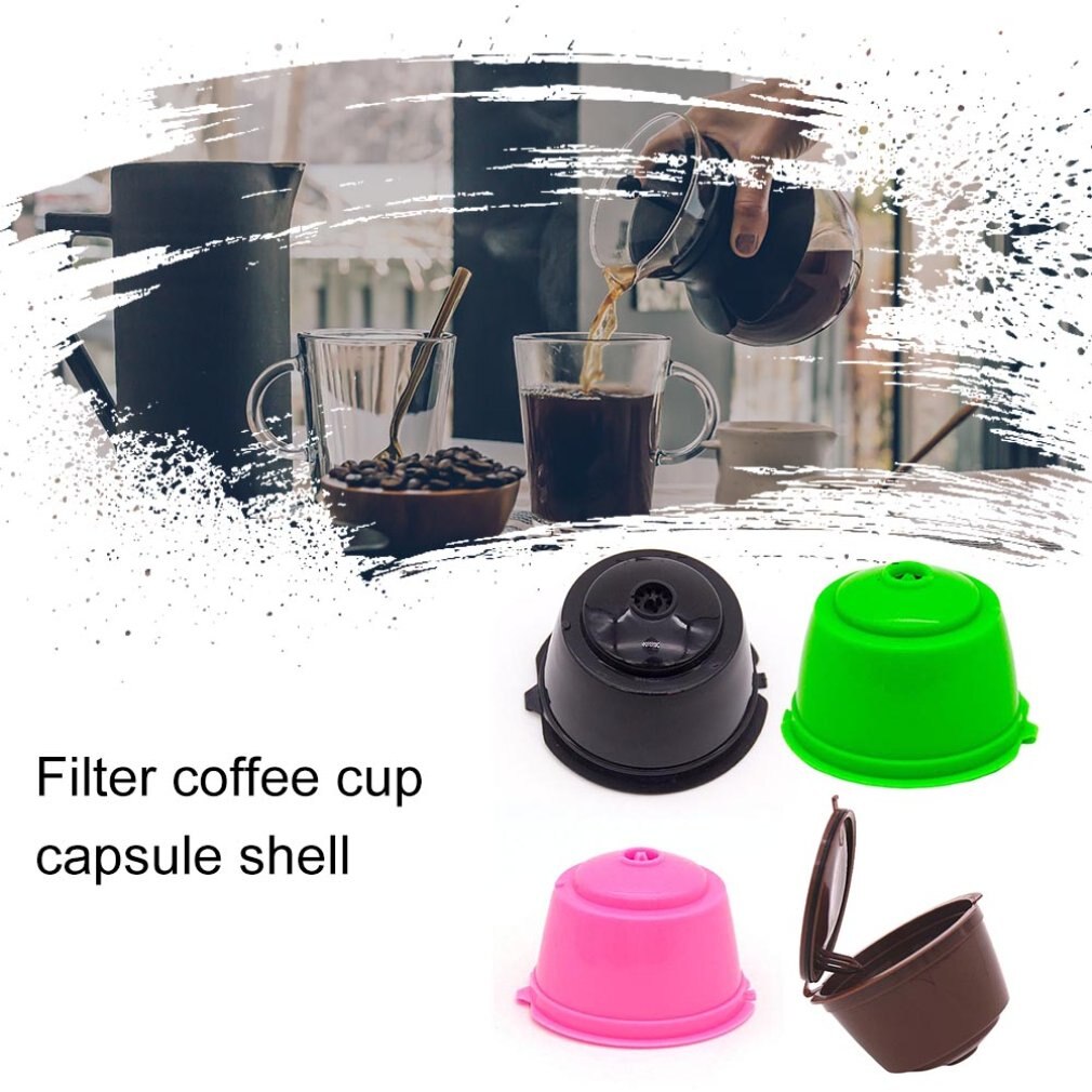 Filter kaffekop kapsel skal plast 304 rustfrit stål genanvendeligt miljøbeskyttelse god filtreringseffekt