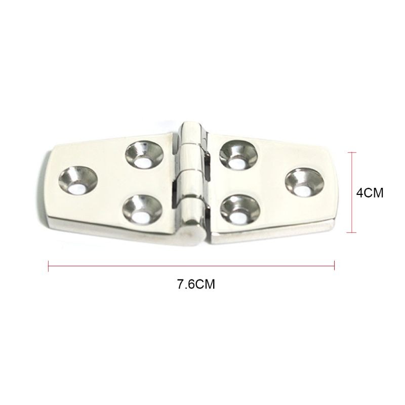 4Pcs Marine Boat Stainless Steel Strap Hinge 3" x 1.5" Hinges Door Hardware