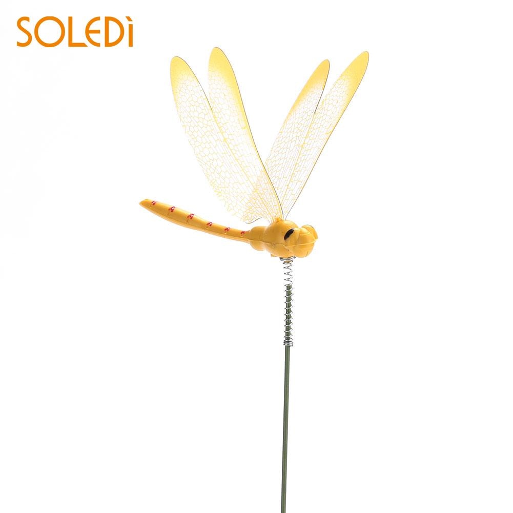 Dragonfly Garden Decor Lifelike Garden Art Garden Ornament 3D Double Lawn Decoration Gardening
