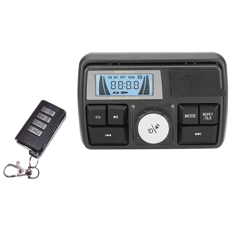 Waterdichte Bluetooth Motorfiets Audio Stereo Luidsprekersysteem Mp3 Speler Usb Radio