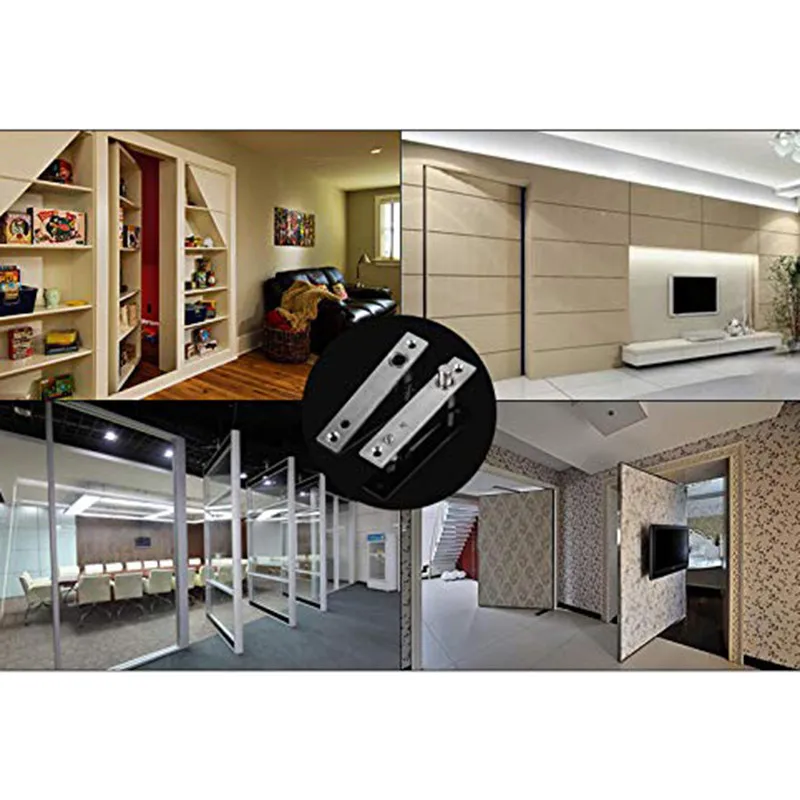 Stainless Steel Pivot Heavy Duty 360-degree Rotating Shaft Wooden Door Hinge Murphy Positioning Hidden Axis