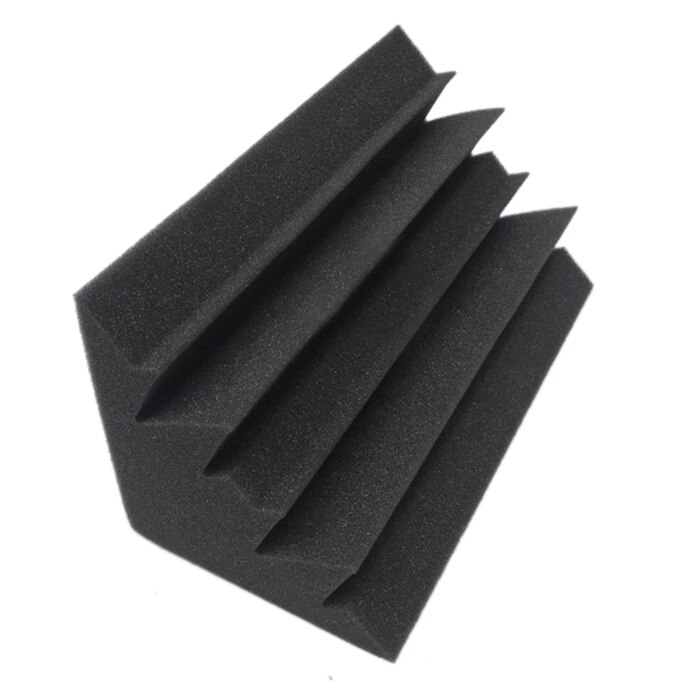 12 Pcs Black Bass Sponge For Corner Wall, Sound Absorbing Studio Sponge