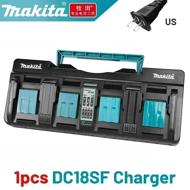 18v batterilader makita original,makita 18v 14.4v 10.8v 4 puertos lithium batteri hurtiglader ,18v makita batteri med lader