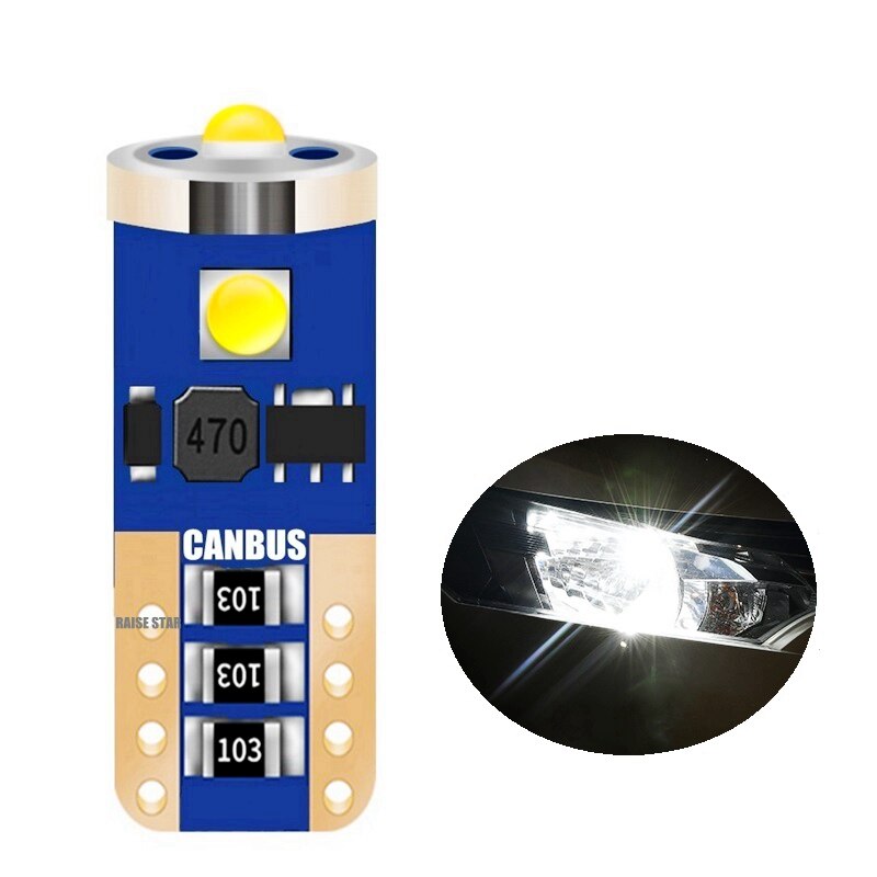 1Pcs T10 W5W WY5W 501 2825 168 Super Bright LED Car Lights Auto Marker Lamp Wedge Tail Side Bulb White Red Yellow