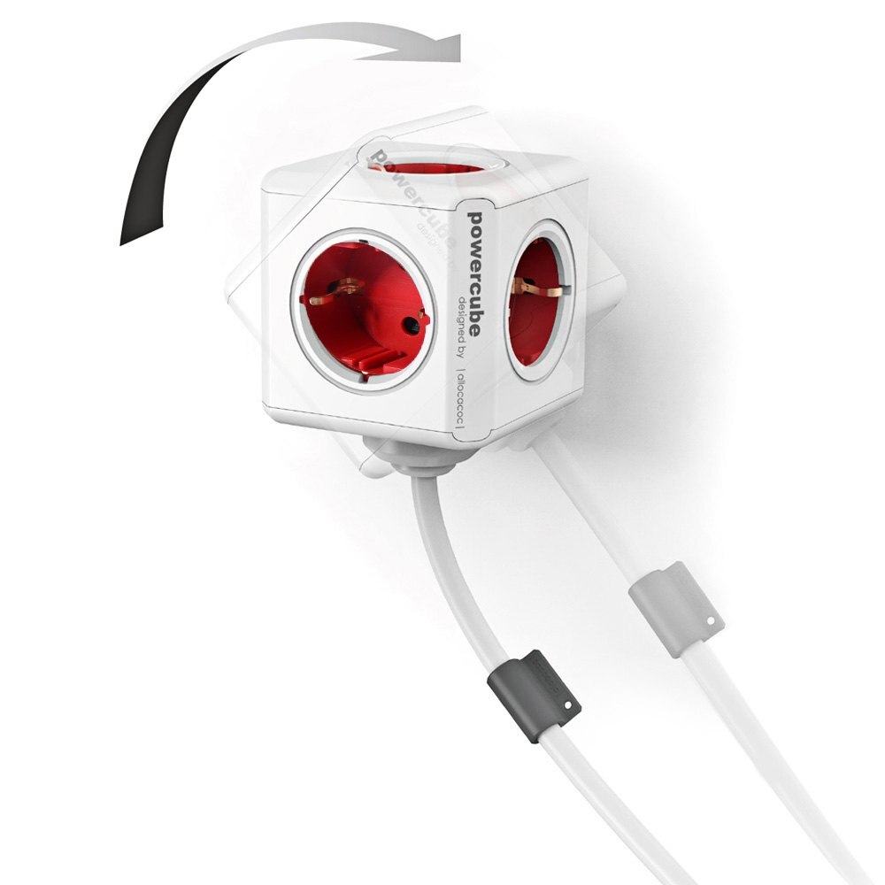 Utökat powercube-uttag eu de plug 5 uttag adapter med 1.5m / 3m kablar förlängningsadapter flerväxlat uttag
