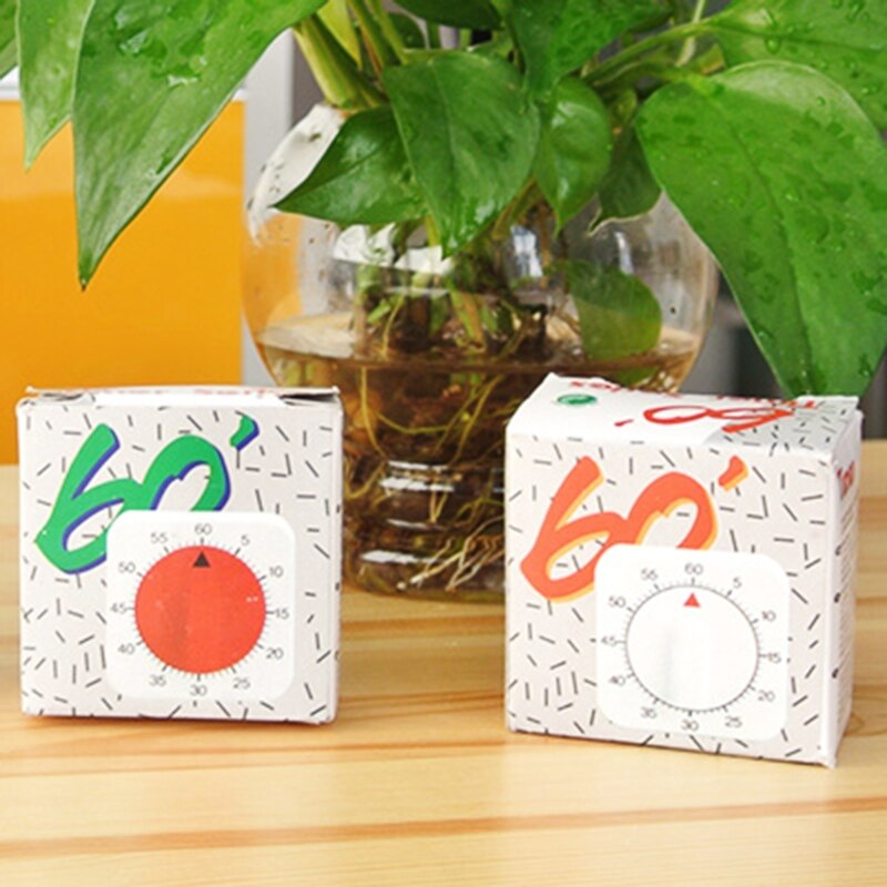 Wind Up Timer 1hr/60min Alarm Mechanical Timer Square Kitchen Timer Manual Timer Mechanical Reminder Food Preparation