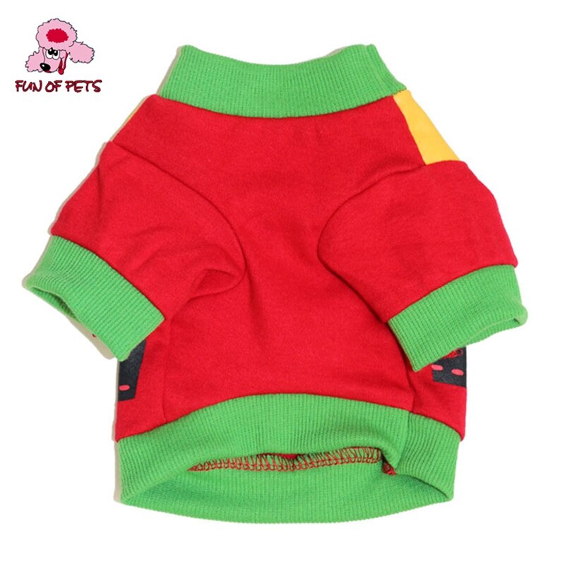 puro de algodón de Navidad perro ropa estilo Santa Claus Camiseta de algodón para perros (verde rojo XS-L)