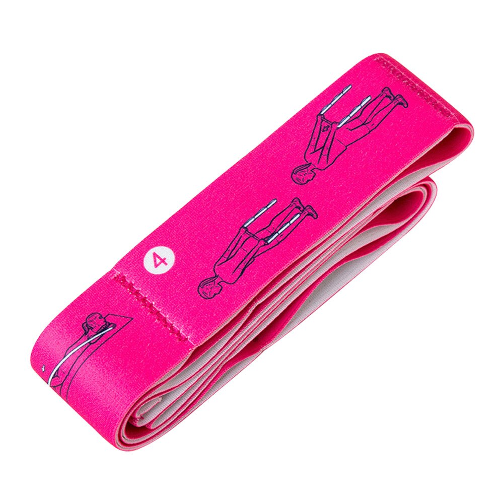 Home Gym Workout Stretching Strap Gymnastics Resistance Band Muscle Training Bodybuilding Yoga Exercise Fitness Accessories: Rose Red